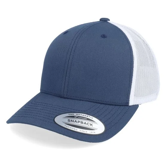 Yupoong - Blå trucker Caps - Navy/White Trucker @ Hatstore