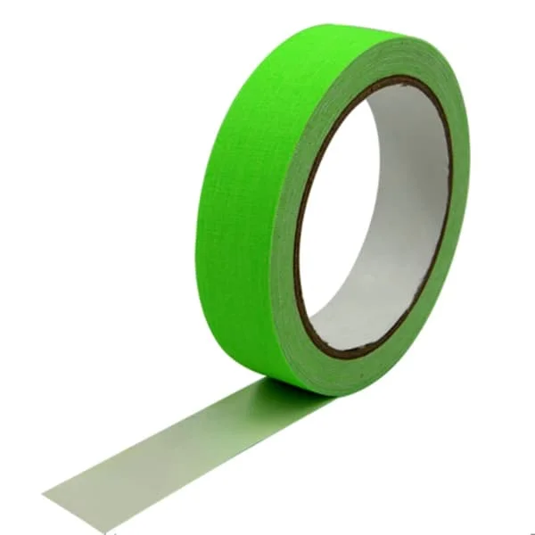 Fluorescerende Grøn Gaffer Tape Neon Grøn Gaffers Spike Tape Sort Lys UV-reaktiv Fluorescerende Spike Tape til Scene, Fest Spil Gitter Gulve Farve