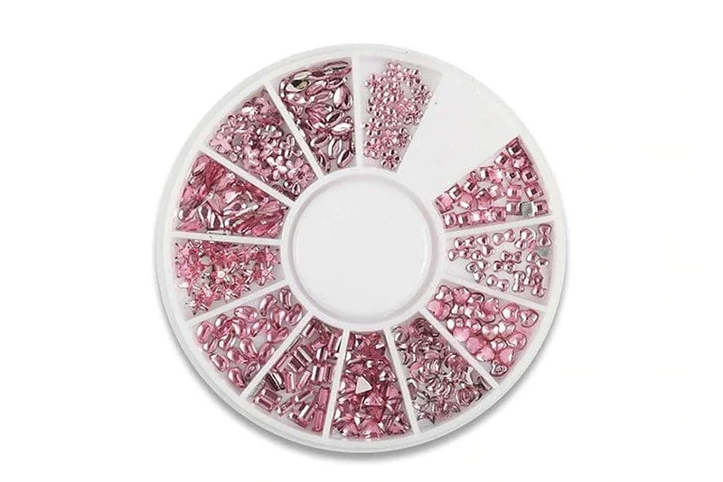 Nailster Smykkestenshjul Pink, Makeup, Nail Art, Smykkesten