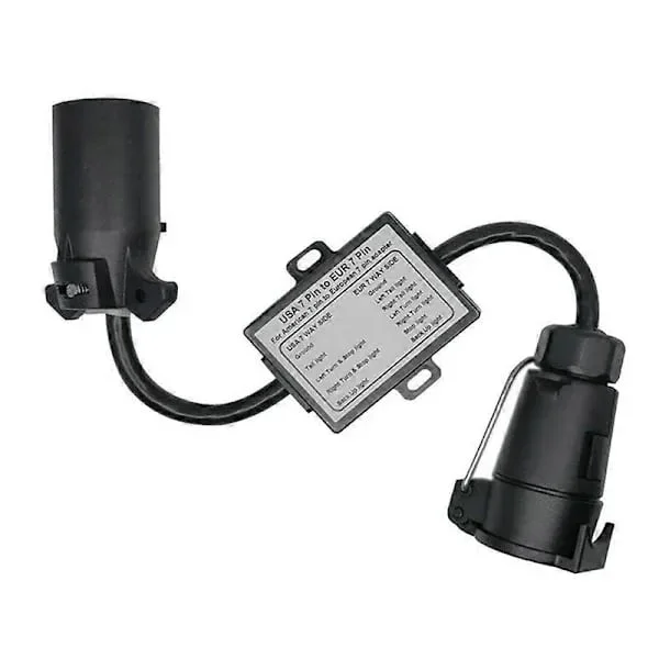 【NX】Tilhengerkontakt US til EU 7-polet adapter Kjøretøykobling Tilhengerkontakt Tilhengerfeste