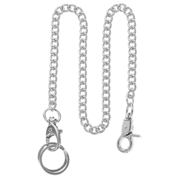 {xjxj} Men's Suit Vest Pocket Punk Chain Vest Chain Fastener Jeans Side Chain Hip Hop Wallet Chain