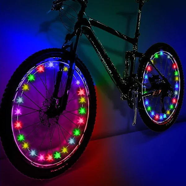 Ultra Bright Led - Sykkelhjul Lyslenke - Assorterte Farger Sykkeldekk Tilbehør - Beste Gaver