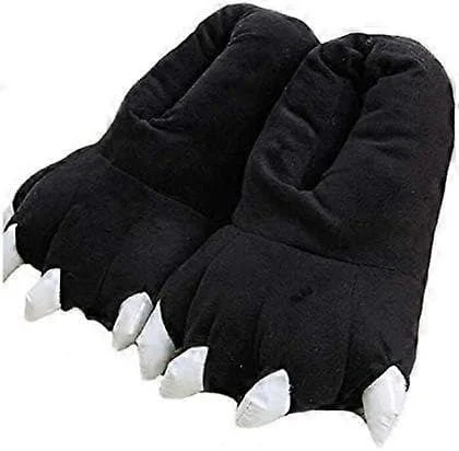 Unisex Plys Dyrepote Hjemmesko, Fuzzy Varme Hjemmesko, Dinosaur Klo Hjemmesko, Hyggelige Pelsede Hjemmesko til Mænd Kvinder & Børn-lingling}