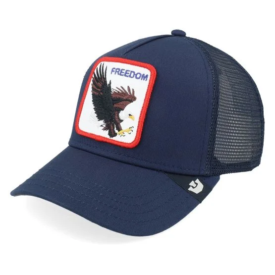 Goorin - Blå Caps - Freedom Eagle Edge Navy A-Frame Trucker @ Hatstore