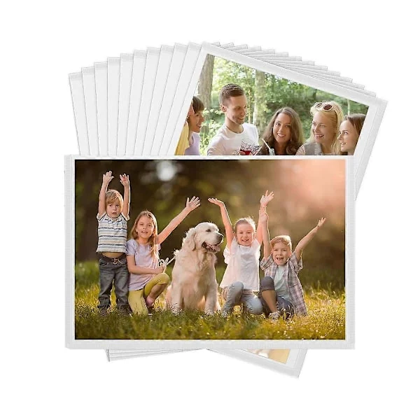 Bilderammer, 12-pakning Magnetisk Fotoramme Kjøleskap 6x4 tommer, Magnetisk Bilderamme for Barn, Familie, Fotomagneter Hvit