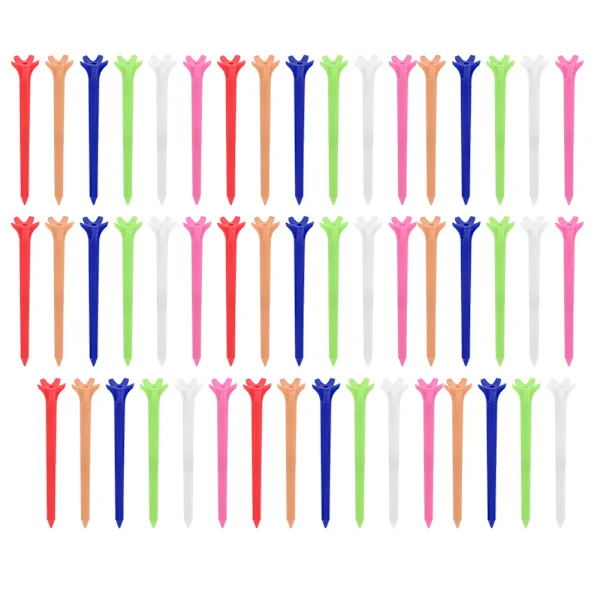 70 mm Durable Plastic Golf Tees Zero Resistance Golf Ball Holders with Five Claws for Sports Training Tool Accessories