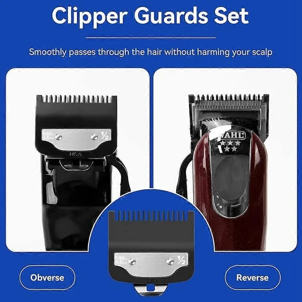 Erstatning for Wahl Clipper Guards Sæt, 1/16 tomme 1,5 mm Hårklipper Guards Sæt til Stylister og Barbers 2 stk.