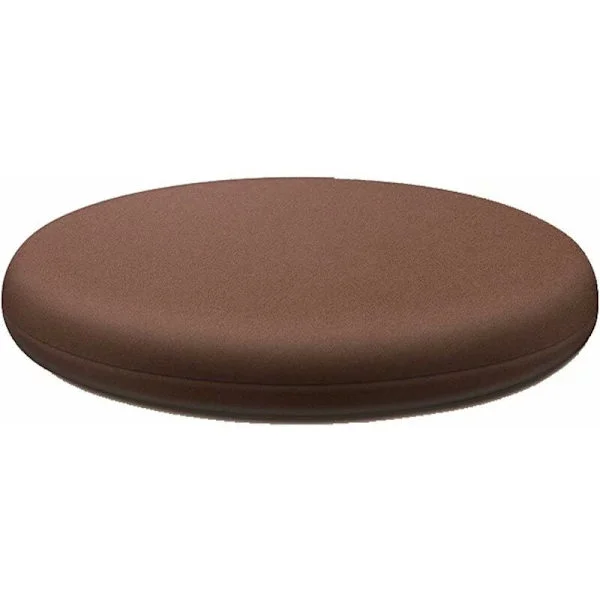 Rund Stolpute 40 cm, Avtakbar Innendørs Stolpute, Vaskbar Spisestolpute, 4 cm Tykk Memory Foam Stolpute Brun