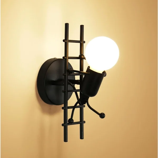Kreativ Moderne Vegglampe, Innendørs Vegglampe Dekor, Kunstnerisk Figur Vegglampe E27 for Barnerom, Soverom, Hall, Trapp