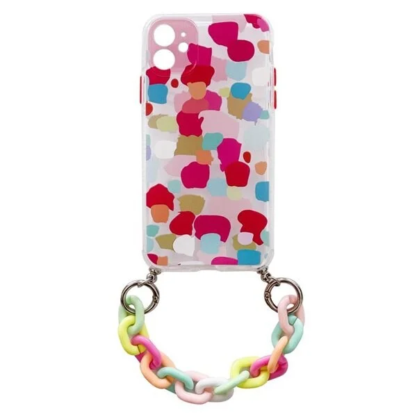 Flerfarget Color Chain Case gel elastisk deksel med kjedeanheng for Samsung Galaxy S20 FE 5G (2)