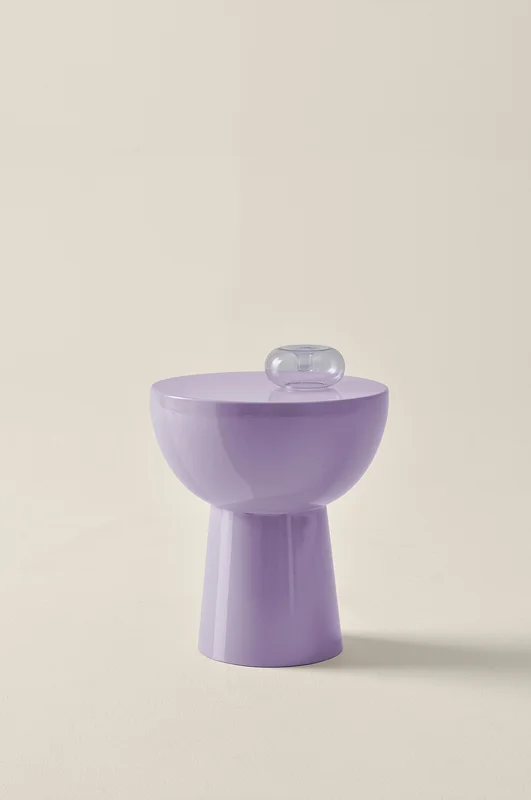 Jotex - Glossy Runt Sidobord Järn Lila BALIS - Köp Sidobord & småbord hos Jotex