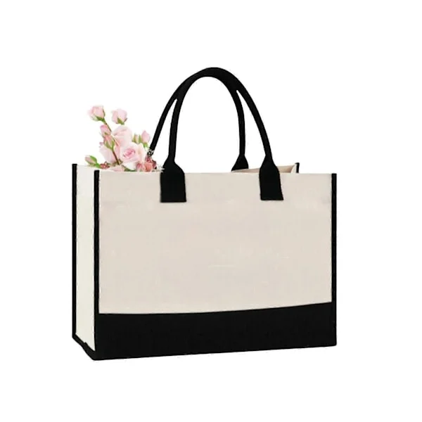 Beach bag canvas tote bag large women's handbag leisure bag for women stylish summer beach accessory