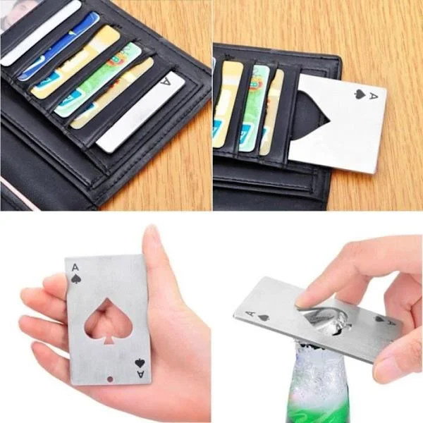 BABAN Flasköppnare Flasköppnare Flasköppnare Korkskruv Card Poker Portable Spak