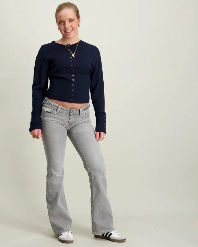 Gina Tricot Young Dixie low flare jeans Grå Jeans Tjej - Kids Brand Store