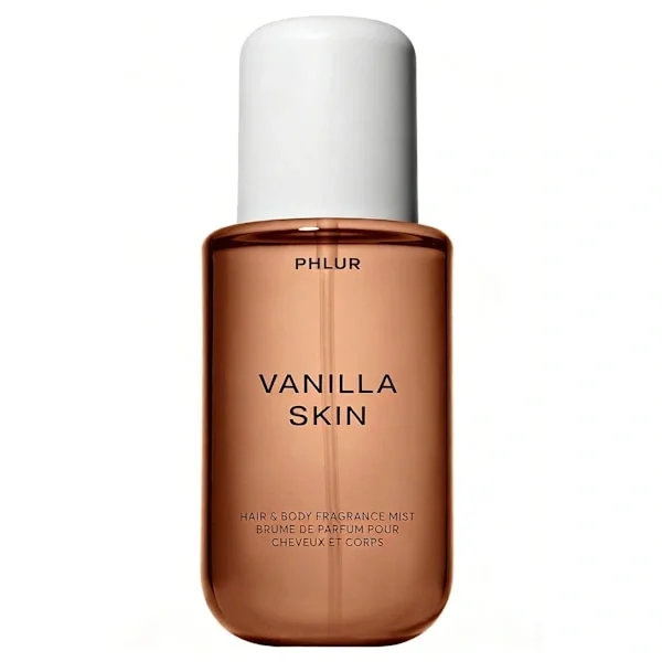 PHLUR Vanilla Skin Hår- och Kroppsmist för Kvinnor, Varm Söt Vanilj Kroppsspray, Lätt Daglig Doft, 240ml Vanilla Skin
