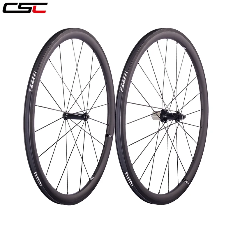 AliExpress - 700C racefiets carbon wielen Clincher tubeless T800/T1000 Toray carbon fiber carbon wielset 38/50/60mm V-brake racefiets