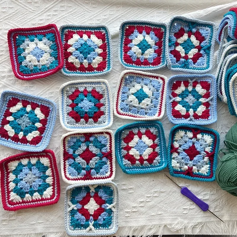 AliExpress - Tapis de Table coloré au Crochet fait à la main, fil de coton de haute qualité, sacs de bricolage, couvertures, amis, famille, 11cm, 13 