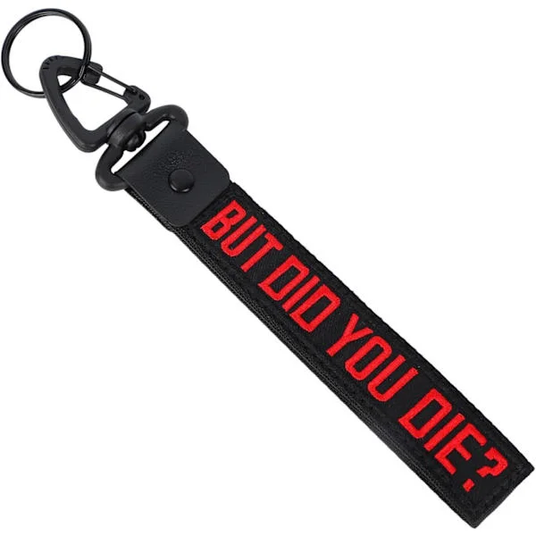 Men, did you die? Keychain, personalized custom motorcycle key tag Keychain Wrist Strap for Luggage Funny Keychain Accessory for