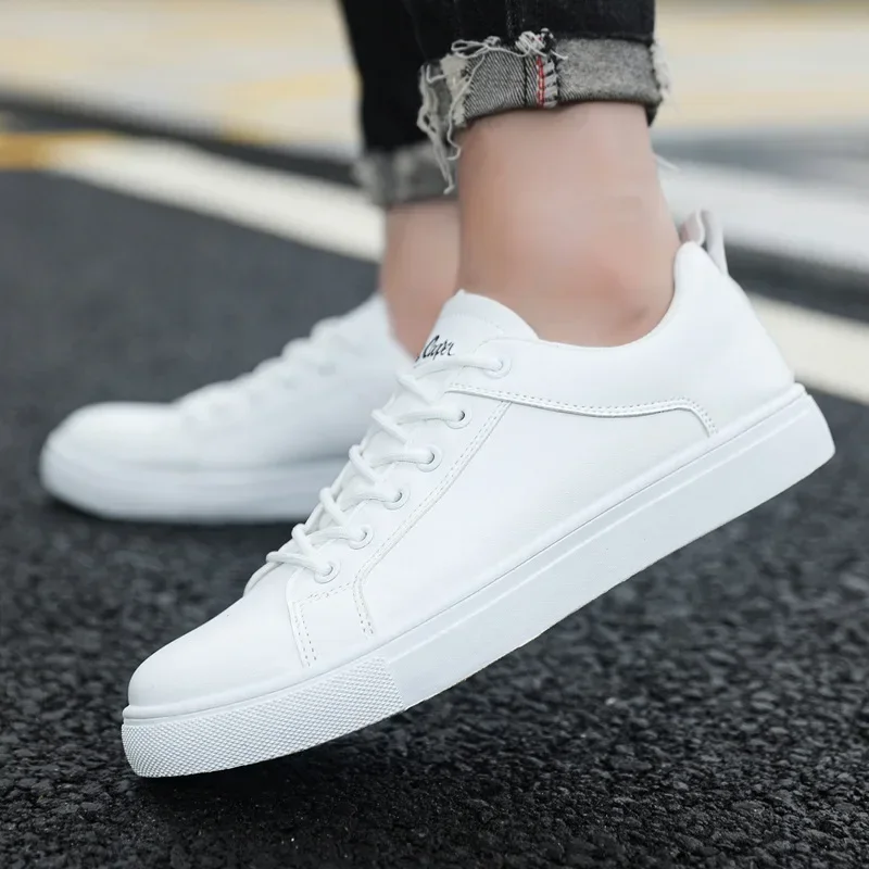 AliExpress - Chaussures décontractées tendance pour hommes chaussures plates baskets blanches respirant loisirs hommes baskets chaussures 