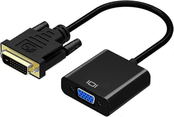 Dvi til Vga-adapter, Gana 1080p Aktiv Dvi-d til Vga-konverter 24+1, 60hz