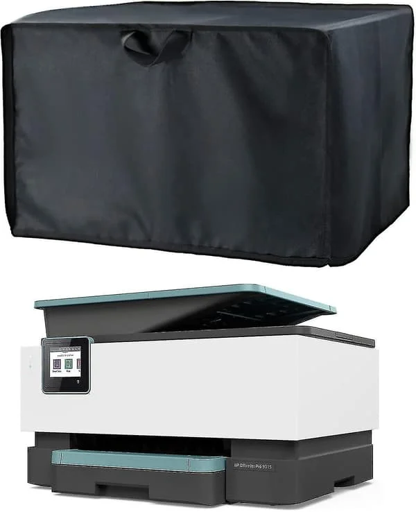 Støvdeksel for skrivere for HP/Epson/Canon/Brother trådløse skrivere, 20x16x12 tommer universelt skriverdeksel, 600d vanntett svart skriverbeskyttelse