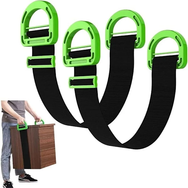 Adjustable Lifting Strap, Furniture Moving Strap, Supports Transport of Furniture, Boxes and Houses up to 100 kg, 2-Pack Single Handle Lift