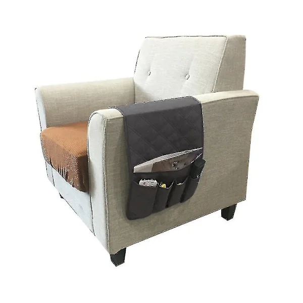 5-lommers sofa armlene fjernkontroll stilig organiseringsholder stol sofa veske svart