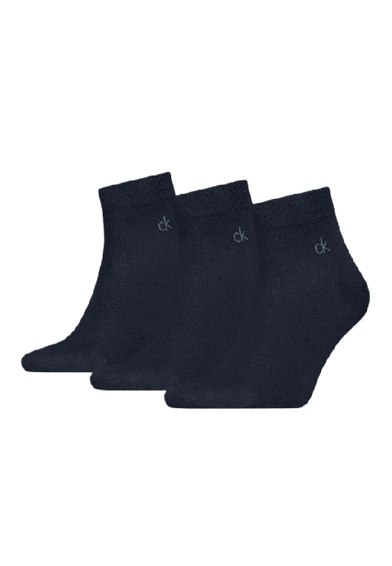 Calvin Klein Men's Classic Socks 3 Pack Strumpor Herr Blå 39/42