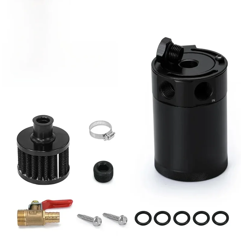 AliExpress - Pqy-Universal Billet Aluminium Verbijsterd 2-Poort Olie Catch Can Tank Met Ventilatiefilter Motor Mini Olie Separator PQY-TK92