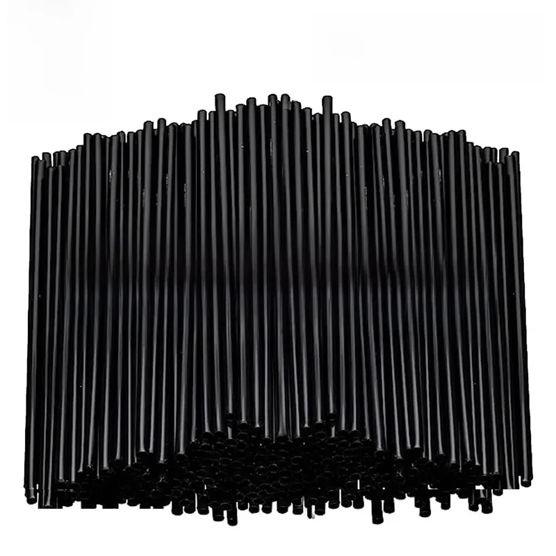 AliExpress - 50-3000 Stuks Veelkleurige Rietjes Rietjes Melk Thee Bar Party Bruiloft Keuken Woonaccessoires Drank Zwart Stro Groothandel