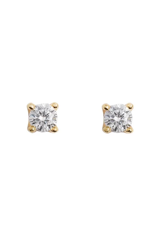 Stud Earrings Gold 6mm