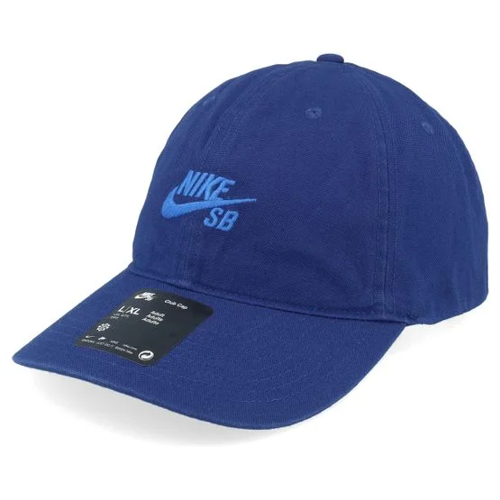 Nike - Blauw unconstructed Cap - Club Cap U Fb Sb S24 L Blue/Game Royal Dad Cap @ Hatstore