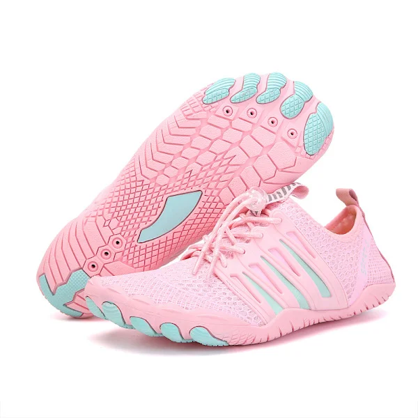 Dame- og herre-vandsko, barfodede hurtigtørrende vandsko til strand, svømning, surfing, vandsport (A092 pink) 39