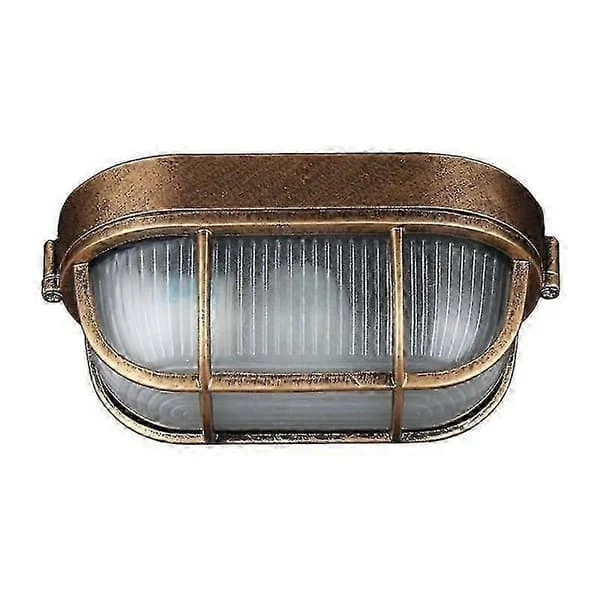 Utendørs Vegglampe, Ovalt Støpt Aluminium Vegglampe, Nautisk Marine Vegglampe Industriell Vintage Lampe, Båtlamp, Terrasse Korridor Veggdekorasjon