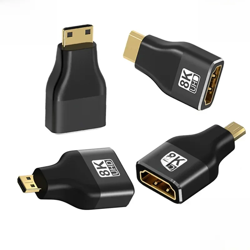 AliExpress - HDMI-Kompatibel Adapter Mini/Micro HDMI Zu HDMI Adapter 8K 60Hz 4K 120Hz/144Hz männlich Zu Weiblich Konverter Für HDTV Laptop PS5