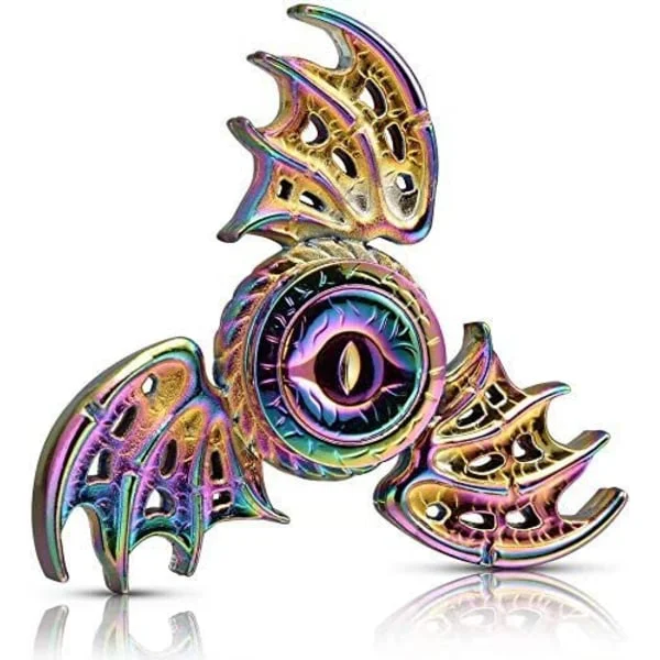 Cool Fidget Hand Spinners Dragon Wing Finger Spinner Metal Focus Rostfritt Stål Fingertips Gyro Stress Relief Spiral Twister Toy Party Favors Födelse
