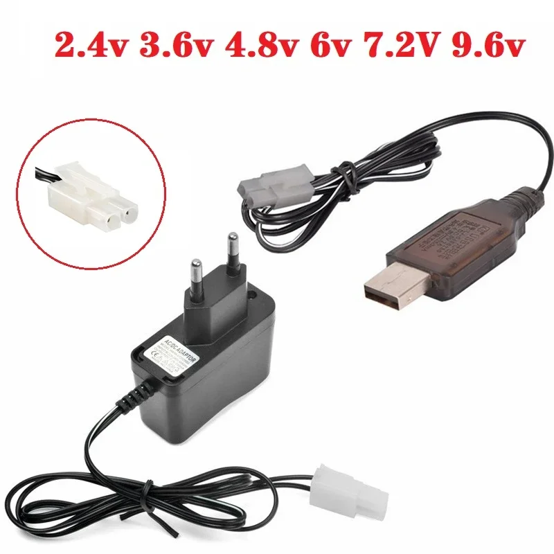 AliExpress - (EL6.2-2P/KET-2P/Tamiya) Chargeur USB 2.4v 3.6v 4.8v 6v 7.2V 9.6v 250mAh pour batterie Ni-Cd Ni-MH, jouets, voiture, bateau, char