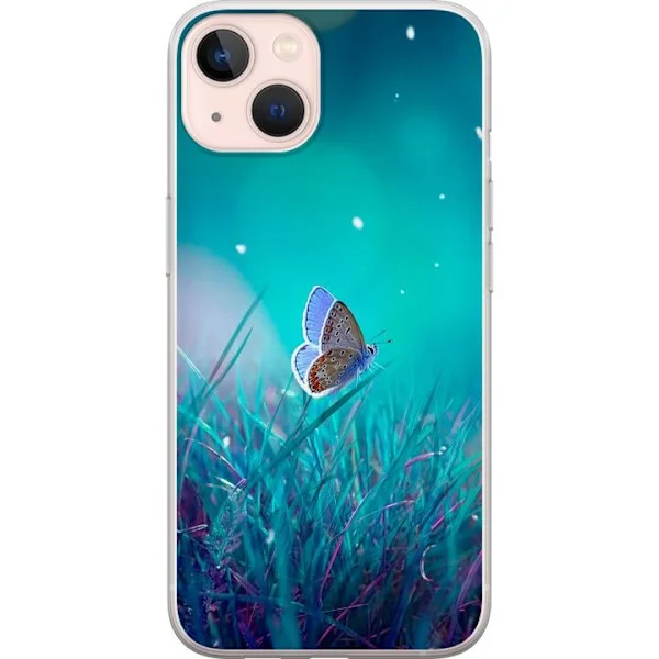 Kompatibelt Mobilskal till Apple iPhone 13 mini Blå fjäril