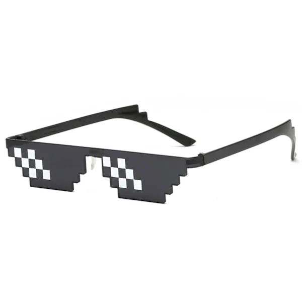 Black Thug Life Glasses Meme Sunglasses Pixel + Senils String