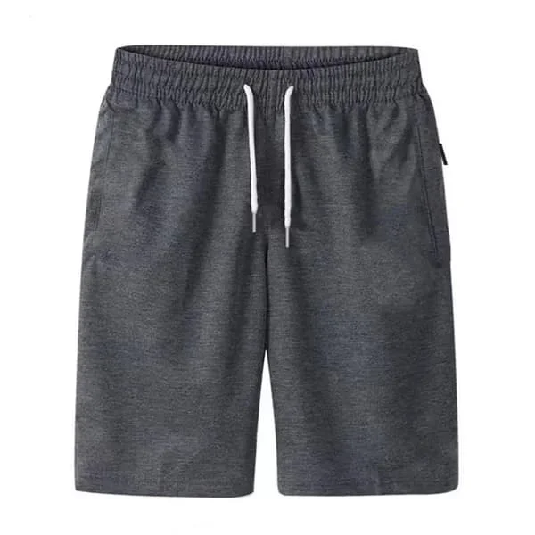 Cargoshorts Elastisk Midja Tunna Lösa Fickor Dragsko Cargoshorts Mörkgrå