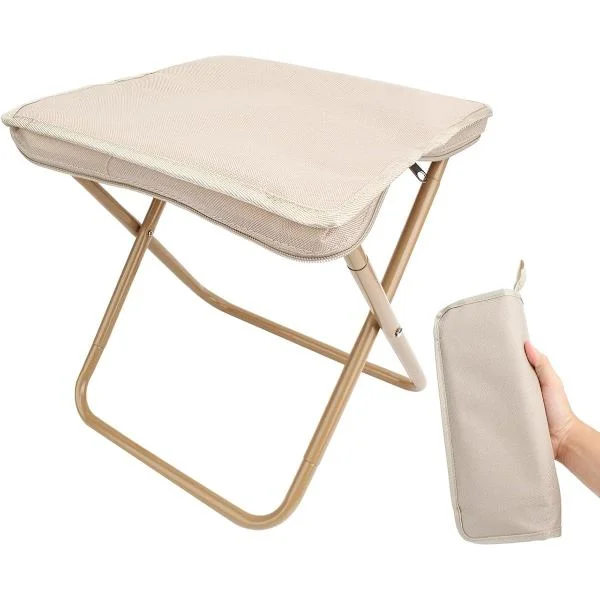 Bärbar pall, liten hopfällbar pall, campingpall, bärbar hopfällbar pall med bärväska, 12 tums bärbar hopfällbar stol, hopfällbar campingpall utomhus