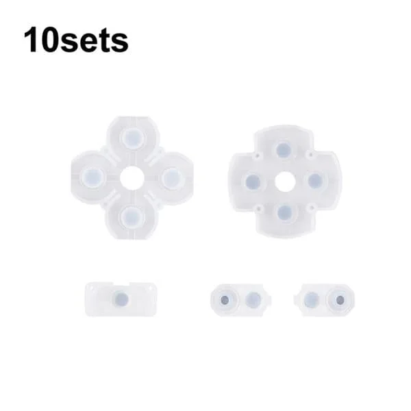 Ledende silikonknapper til PS4-kontroller – 10 sett