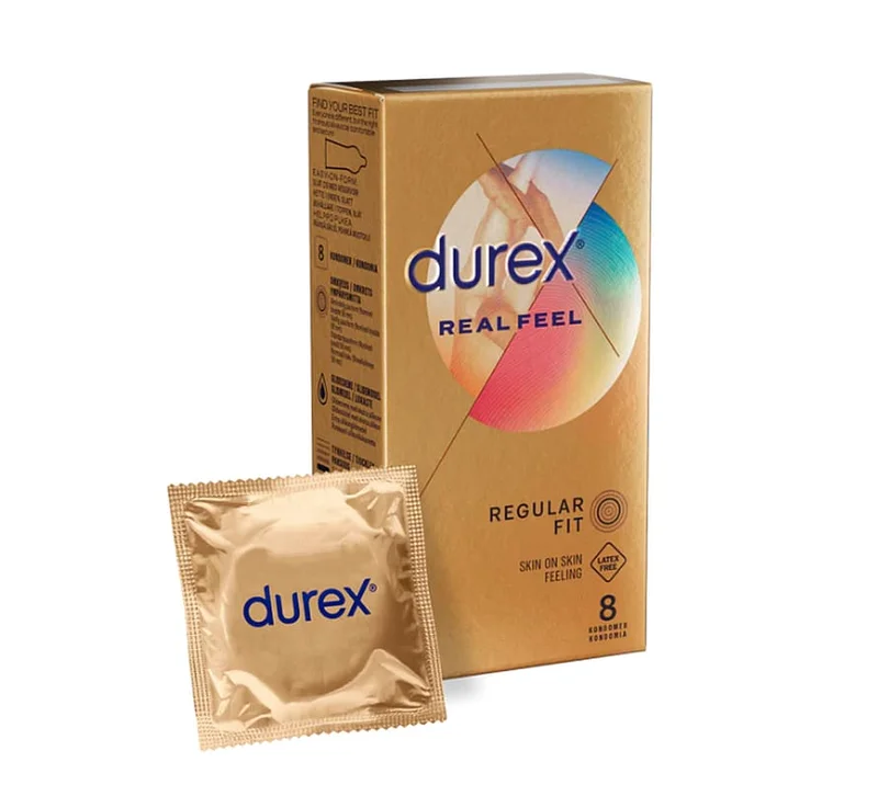 Durex Kondomer Real Feel Latex-fri 8 stk., Sport & Velvære, Prævention, Kondomer