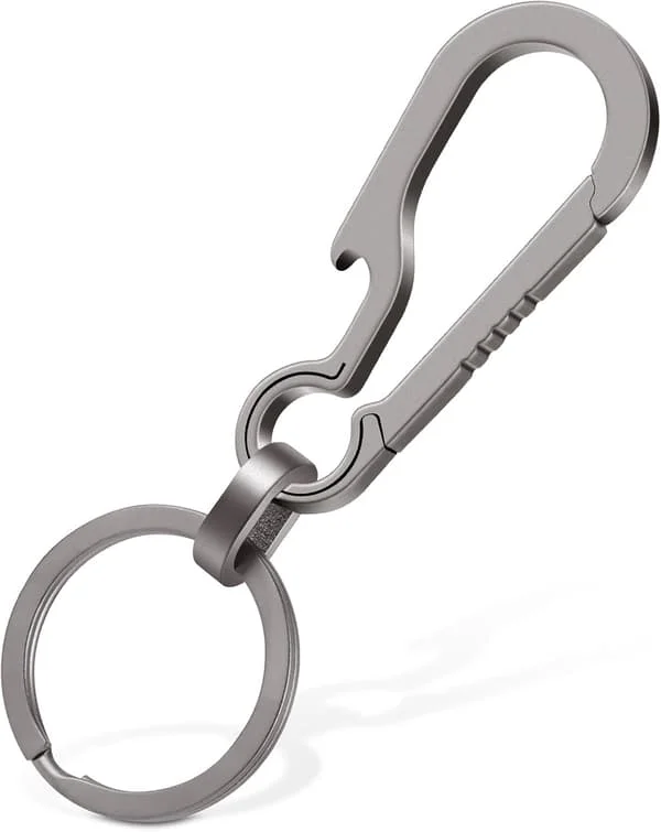 Titanium Carabiner Keychain Clip Multifunctional Carabiner Keychain Service Belt Key Holder Carabiner Titanium High Load