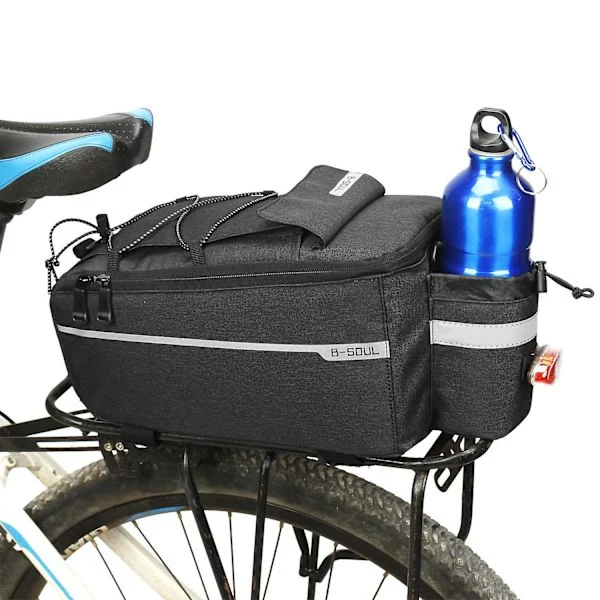 Cykelväska för pakethållare, 10 L cykelväskor för pakethållare, isolerad kylväska för bagage, cykelpakethållare, grå-X42-