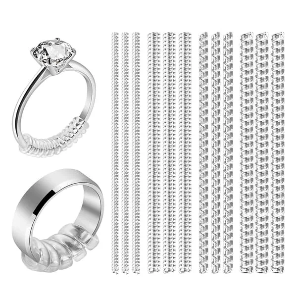 8 stk usynlige ringstørrelsesjusterere, transparente løse ringstørrelsesreduserere smykkestørrelse for kvinner gifteringer (4 størrelser)