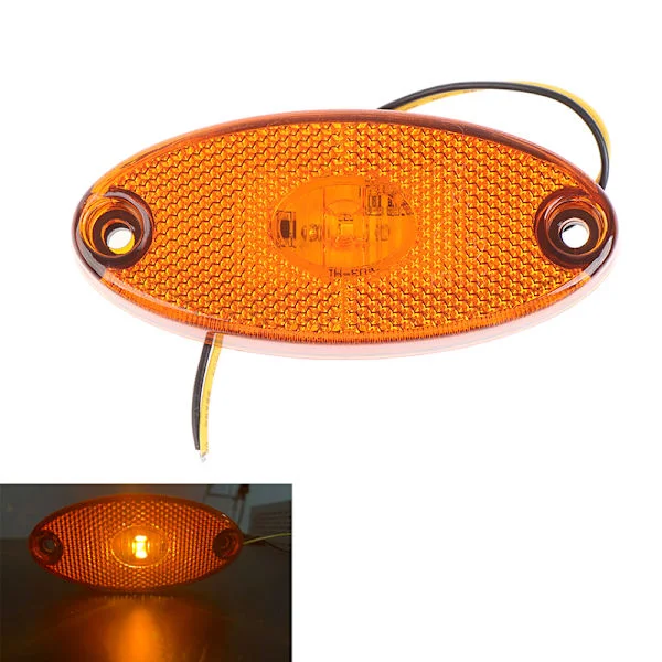 3LED 12v 24v LED sidemarkeringslys til trailere campingvogn Gul