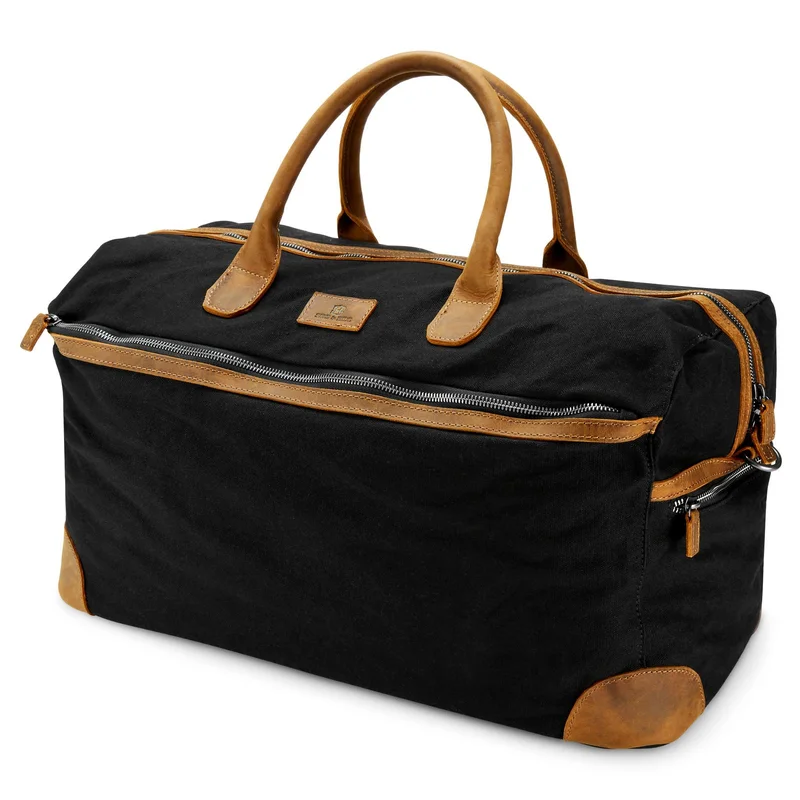 Bolsa de viaje negra y marrón claro Sutton para hombres - Bolsas de viaje