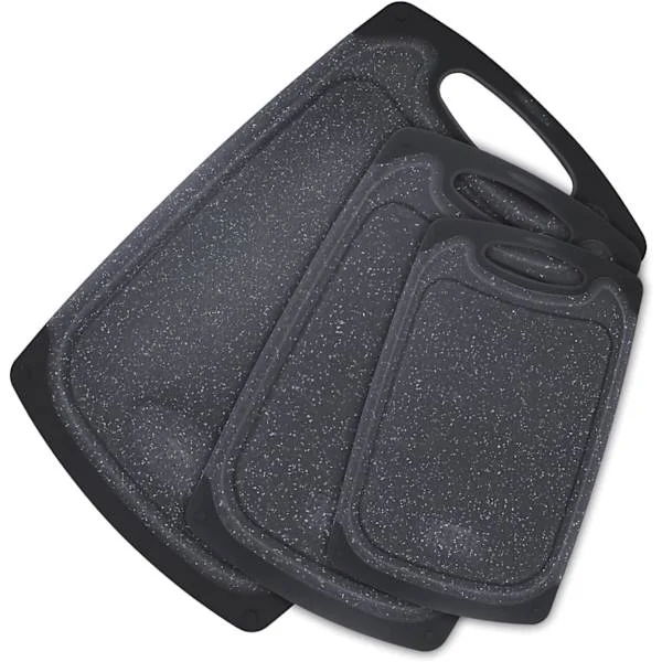 Extra Large Cutting Board for Kitchen (Set of 3), Professional Cutting Board Set, Dishwasher Safe Cutting Boards with Juice Groove and Carry Handle