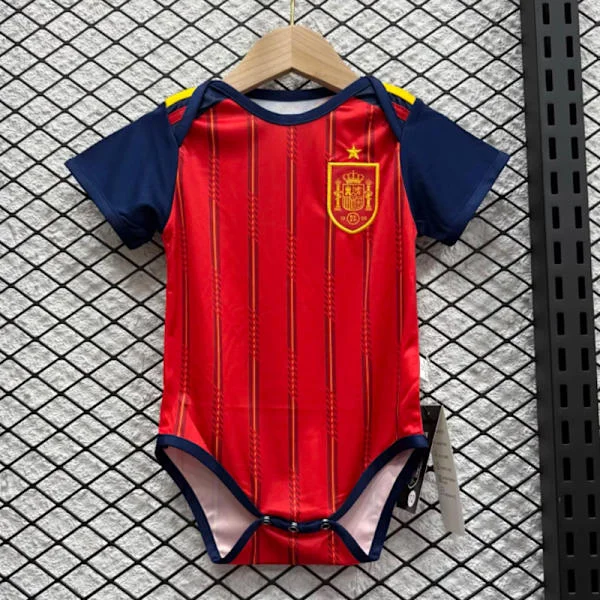 Espanjan 2026 MM-kisojen kotiasu vastasyntyneen vauvan jumpsuit-haalari jalkapallosetti